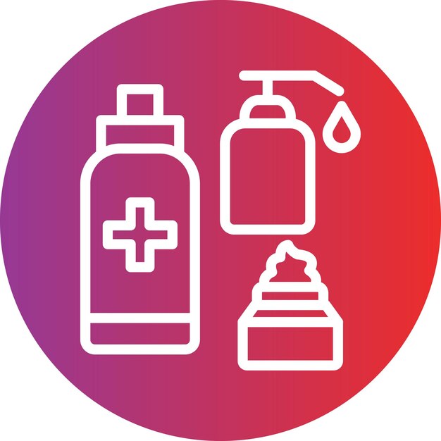 Diseño vectorial de productos de cuidado personal Estilo de icono