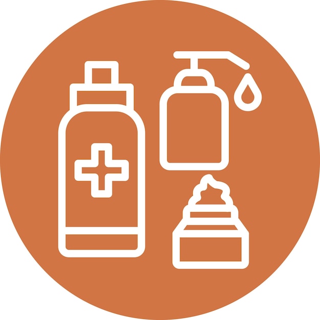 Diseño vectorial de productos de cuidado personal Estilo de icono