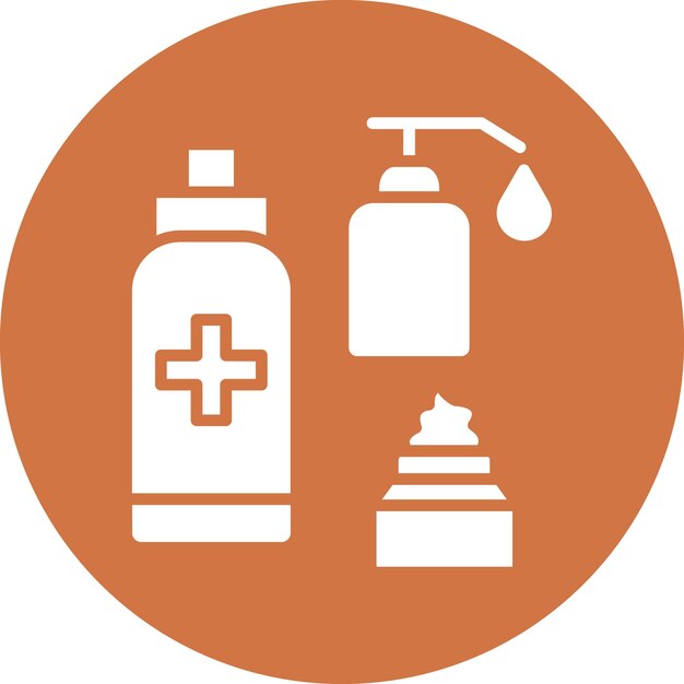 Diseño vectorial de productos de cuidado personal Estilo de icono