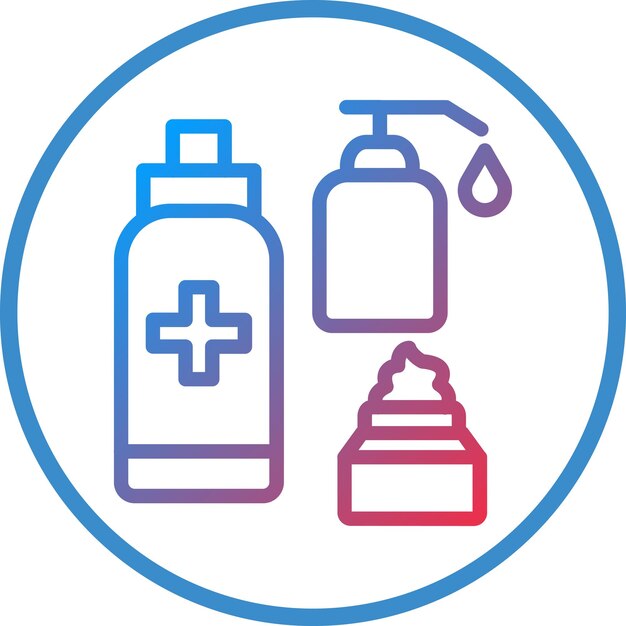 Diseño vectorial de productos de cuidado personal Estilo de icono