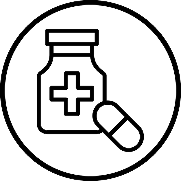 Diseño vectorial de productos médicos Estilo de icono
