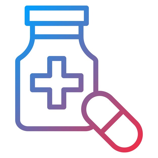 Diseño vectorial de productos médicos Estilo de icono