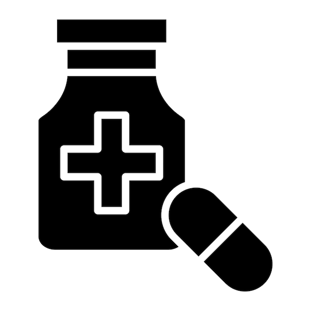 Diseño vectorial de productos médicos Estilo de icono