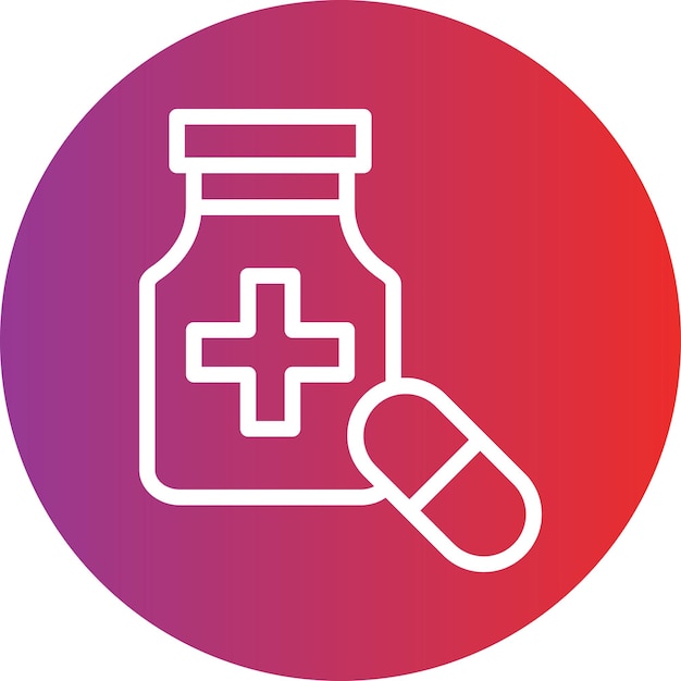 Diseño vectorial de productos médicos Estilo de icono