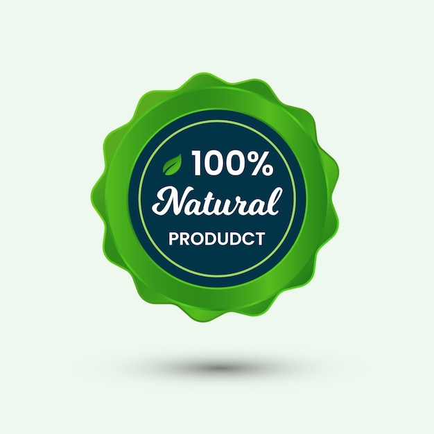 Diseño vectorial de productos naturales al cien por ciento
