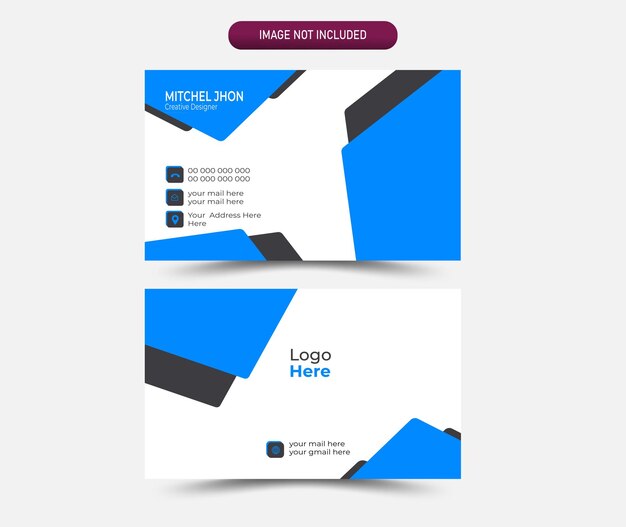 Diseño vectorial profesional tarjeta de visita moderna con logotipo de la empresa Tarjeta de visita para negocios