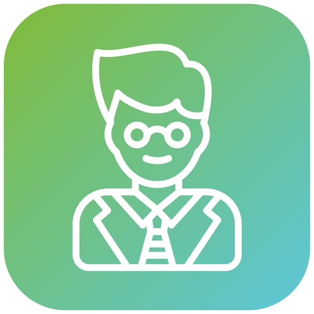 Diseño vectorial Profesor Estilo de icono