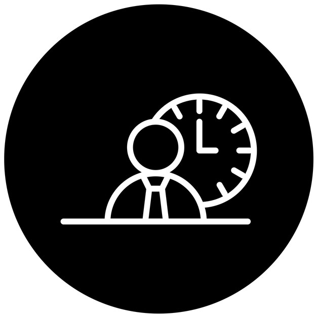 Diseño vectorial Profesor Horas de oficina Estilo del icono