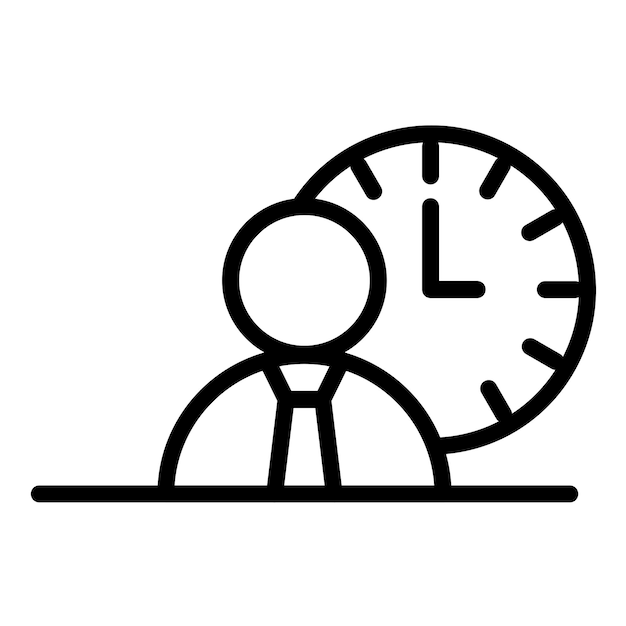Diseño vectorial Profesor Horas de oficina Estilo del icono
