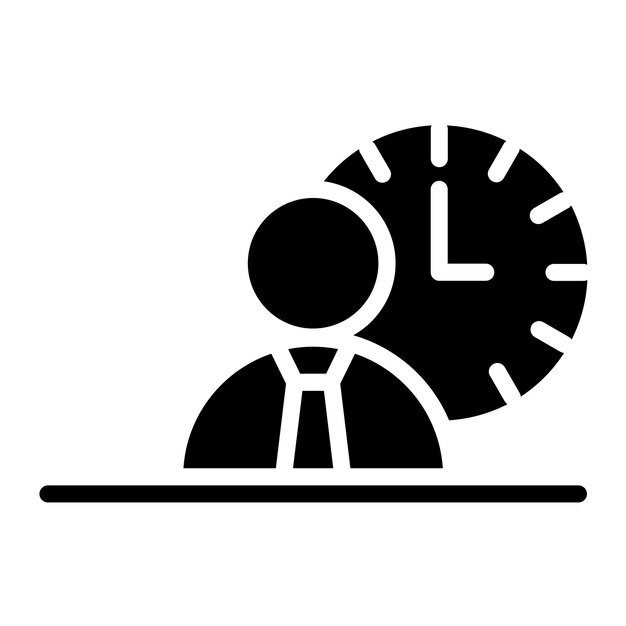 Diseño vectorial Profesor Horas de oficina Estilo del icono