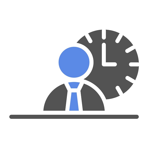 Diseño vectorial Profesor Horas de oficina Estilo del icono