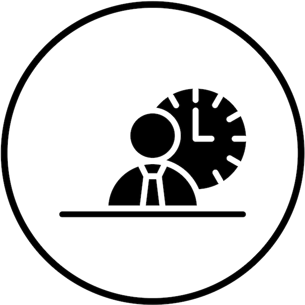 Diseño vectorial Profesor Horas de oficina Estilo del icono