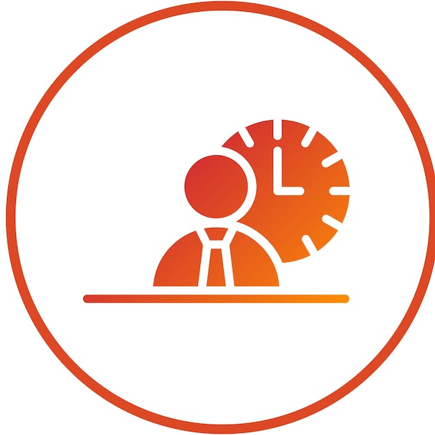 Diseño vectorial Profesor Horas de oficina Estilo del icono
