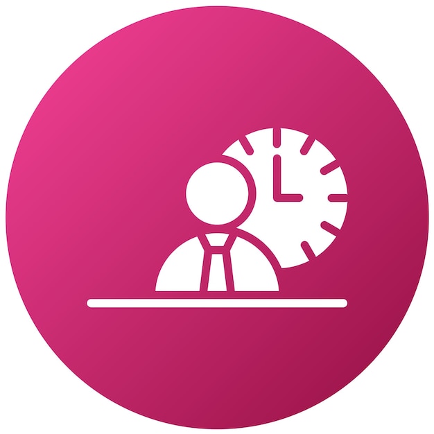 Diseño vectorial Profesor Horas de oficina Estilo del icono