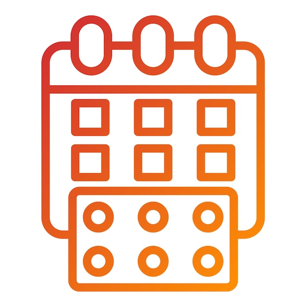 Diseño vectorial Programa de medicación Estilo del icono