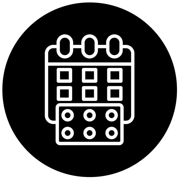 Diseño vectorial Programa de medicación Estilo del icono
