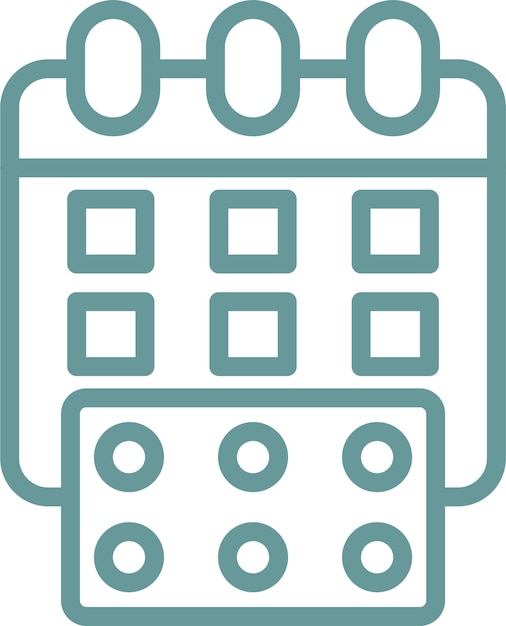 Diseño vectorial Programa de medicación Estilo del icono