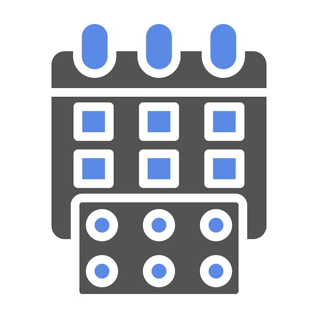 Diseño vectorial Programa de medicación Estilo del icono