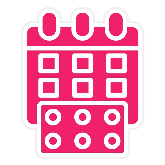 Diseño vectorial Programa de medicación Estilo del icono