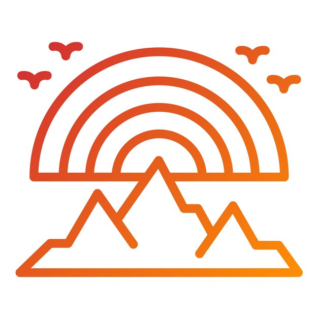 Diseño vectorial Prosperidad Pinnacle Estilo del icono
