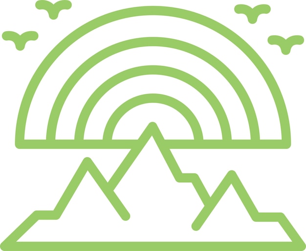Diseño vectorial Prosperidad Pinnacle Estilo del icono