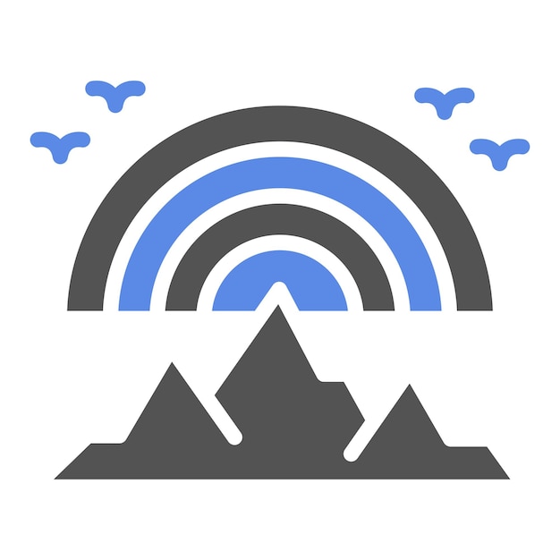 Diseño vectorial Prosperidad Pinnacle Estilo del icono