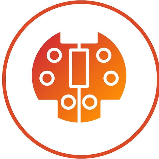 Diseño vectorial de PS2 Estilo de icono de puerto