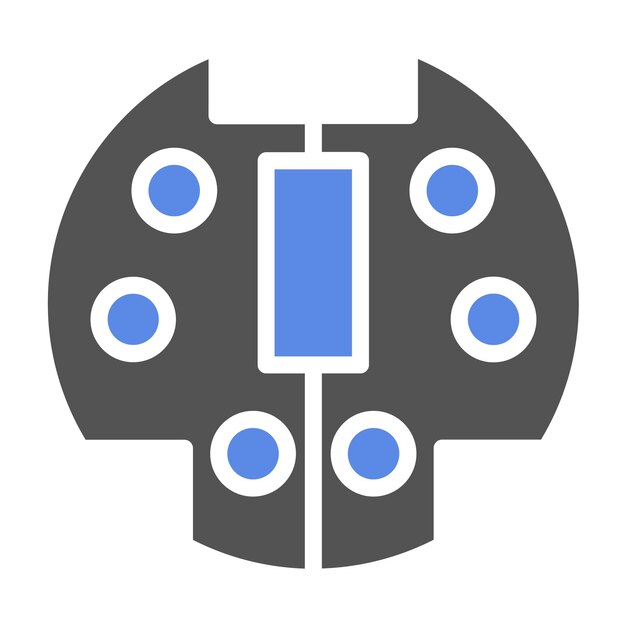 Diseño vectorial de PS2 Estilo de icono de puerto