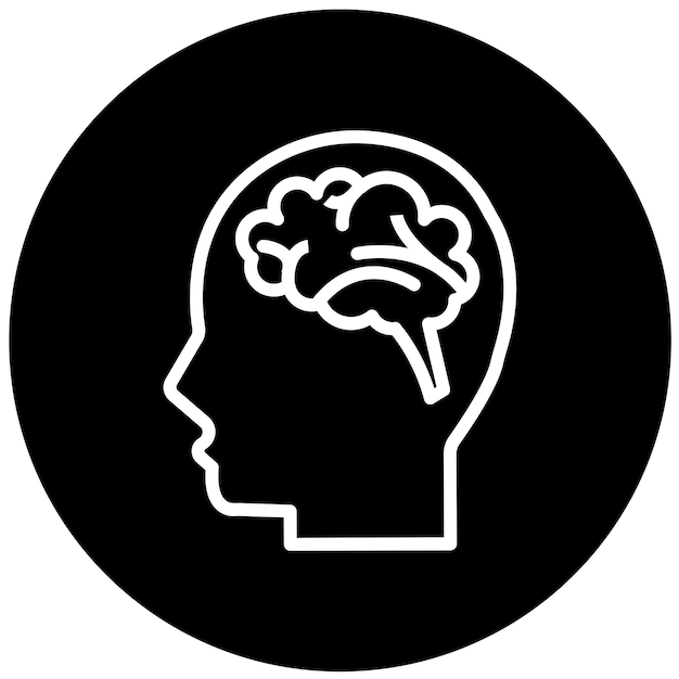 Diseño vectorial Psicología Estilo de icono