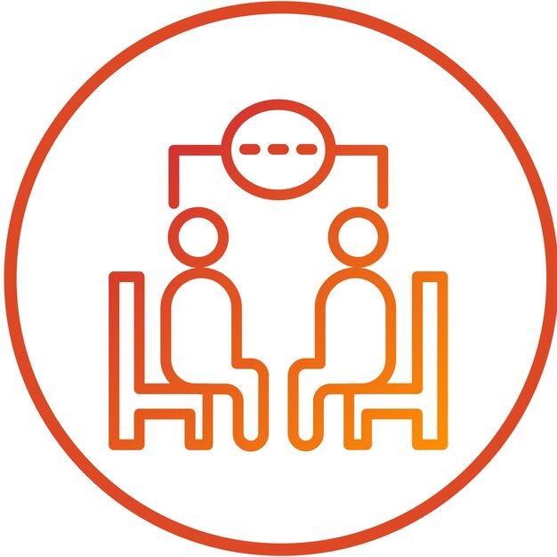 Diseño vectorial de psicoterapia Estilo de icono