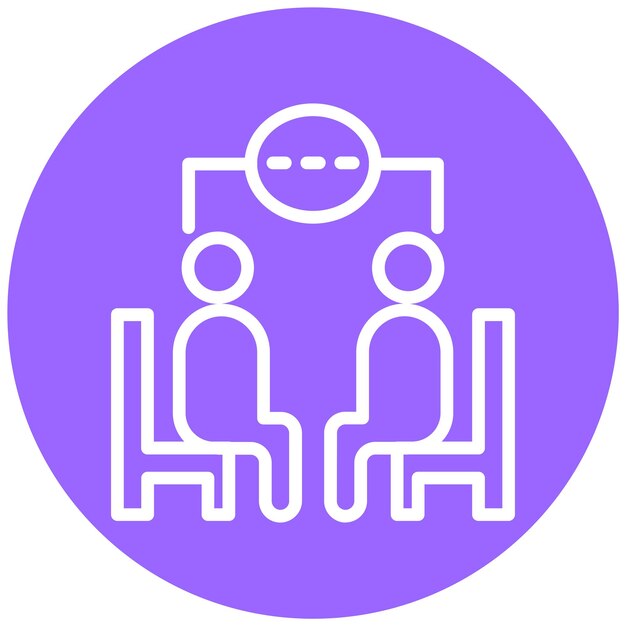 Diseño vectorial de psicoterapia Estilo de icono