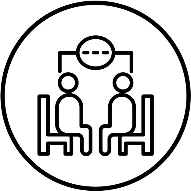 Diseño vectorial de psicoterapia Estilo de icono