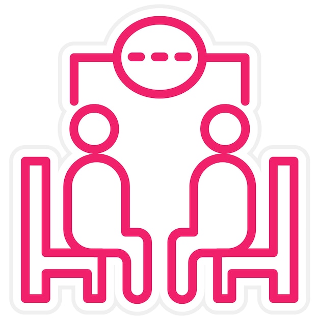 Diseño vectorial de psicoterapia Estilo de icono