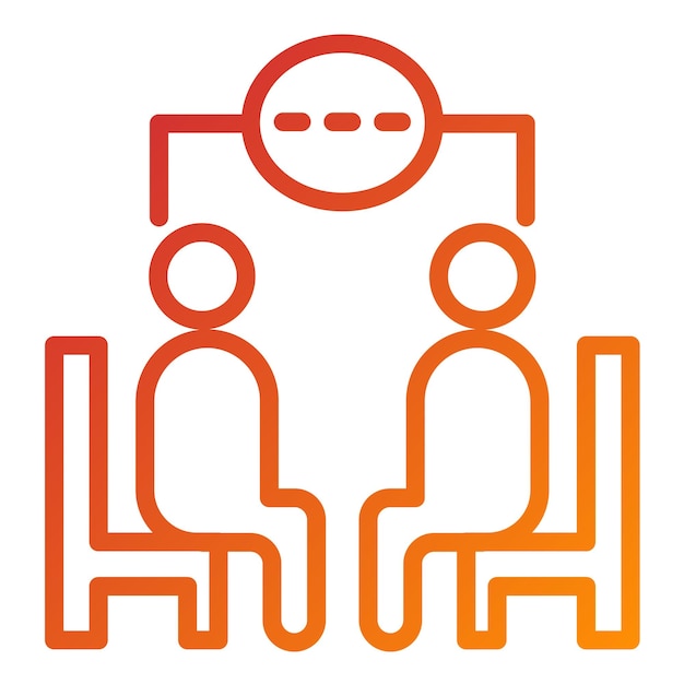 Diseño vectorial de psicoterapia Estilo de icono