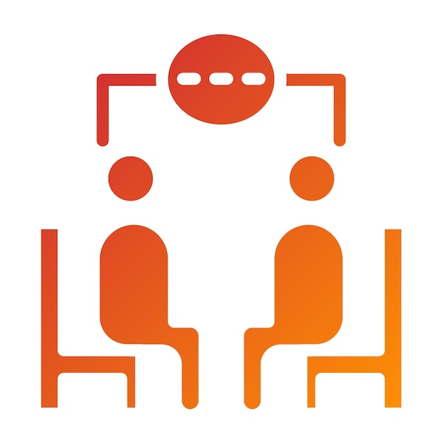 Diseño vectorial de psicoterapia Estilo de icono