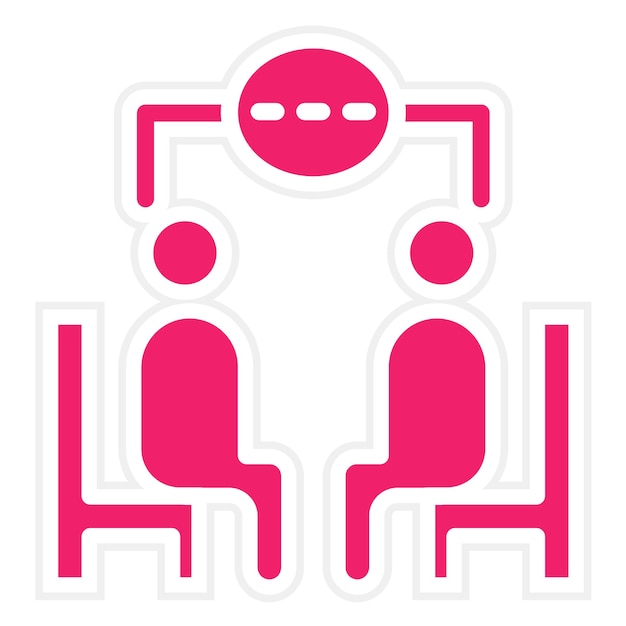 Diseño vectorial de psicoterapia Estilo de icono