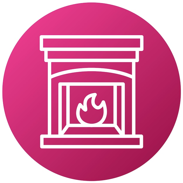 Diseño vectorial Puertas de chimenea Estilo de icono