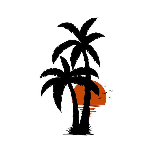 Diseño vectorial de puesta de sol de verano para camisetas vintage