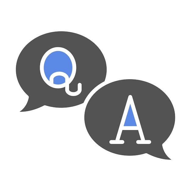 Diseño vectorial QA Estilo del icono