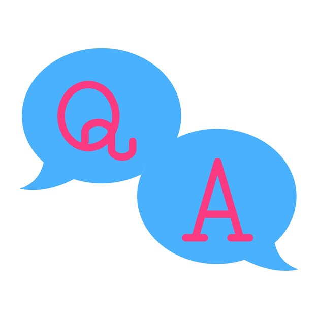 Diseño vectorial QA Estilo del icono