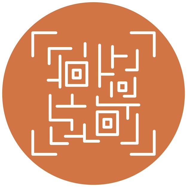 Diseño vectorial Qr Código Estilo del icono