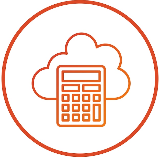 Diseño vectorial que calcula el estilo del icono
