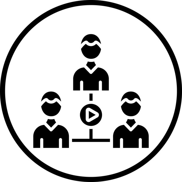Diseño vectorial que se involucra con el estilo del icono de la audiencia