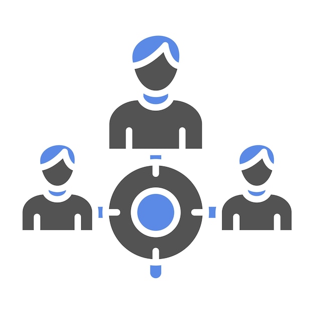 Diseño vectorial que se involucra con el estilo del icono de la audiencia