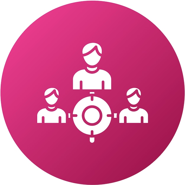 Diseño vectorial que se involucra con el estilo del icono de la audiencia