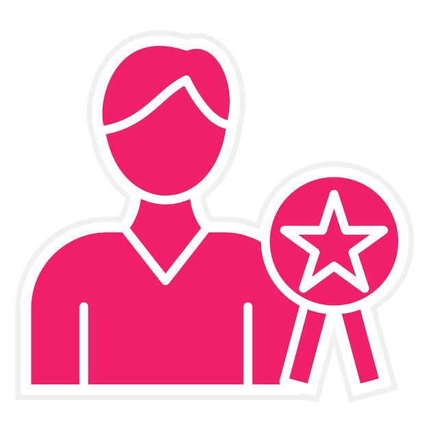 Diseño vectorial que recompensa a los empleados Estilo de icono