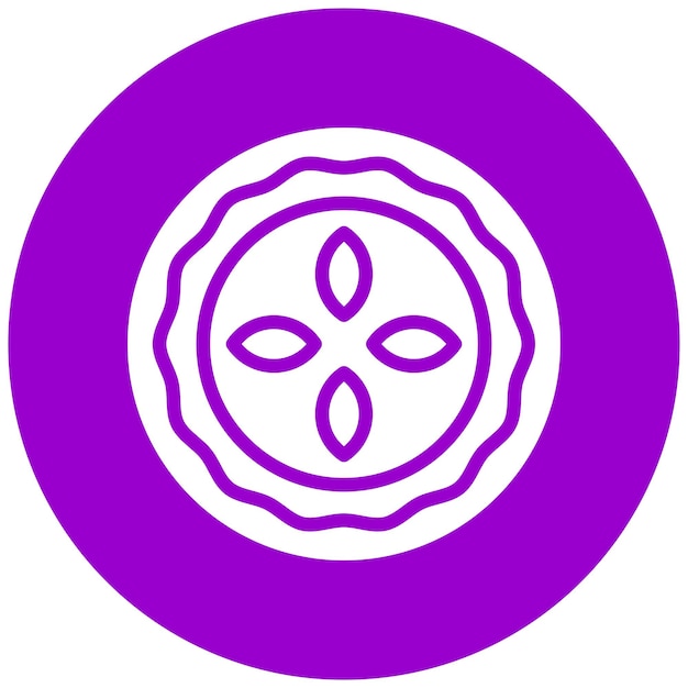 Diseño vectorial Quiche Quest Estilo del icono