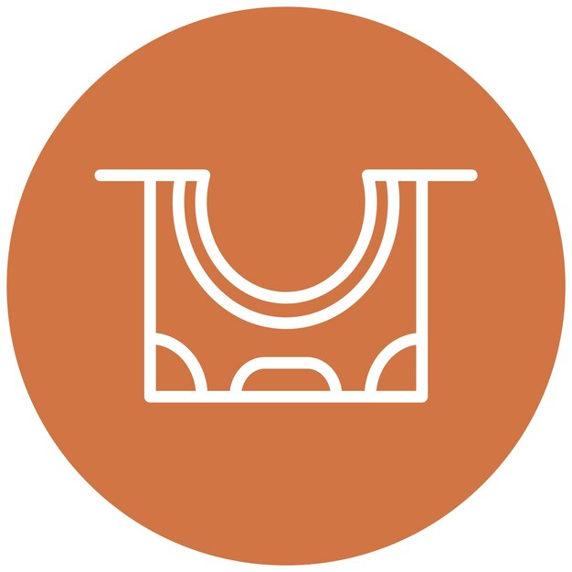 Diseño vectorial de la rampa de patinaje Estilo del icono