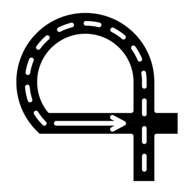 Diseño vectorial de las rampas de carretera Estilo de icono