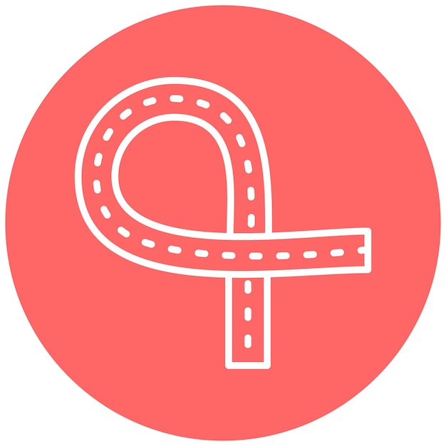 Diseño vectorial de las rampas de carretera Estilo de icono
